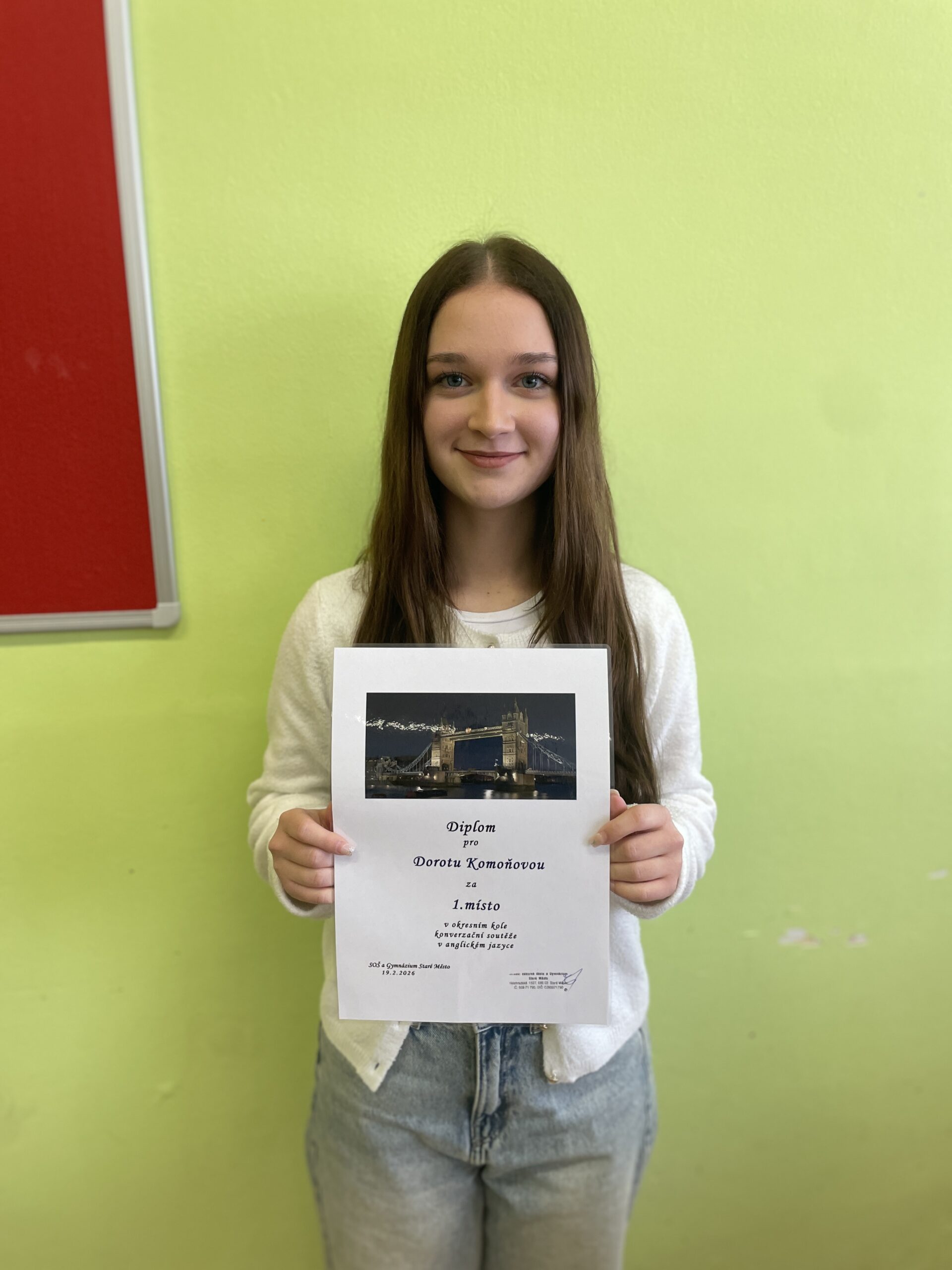 Úspěch v okresním kole Olympiády v AJ