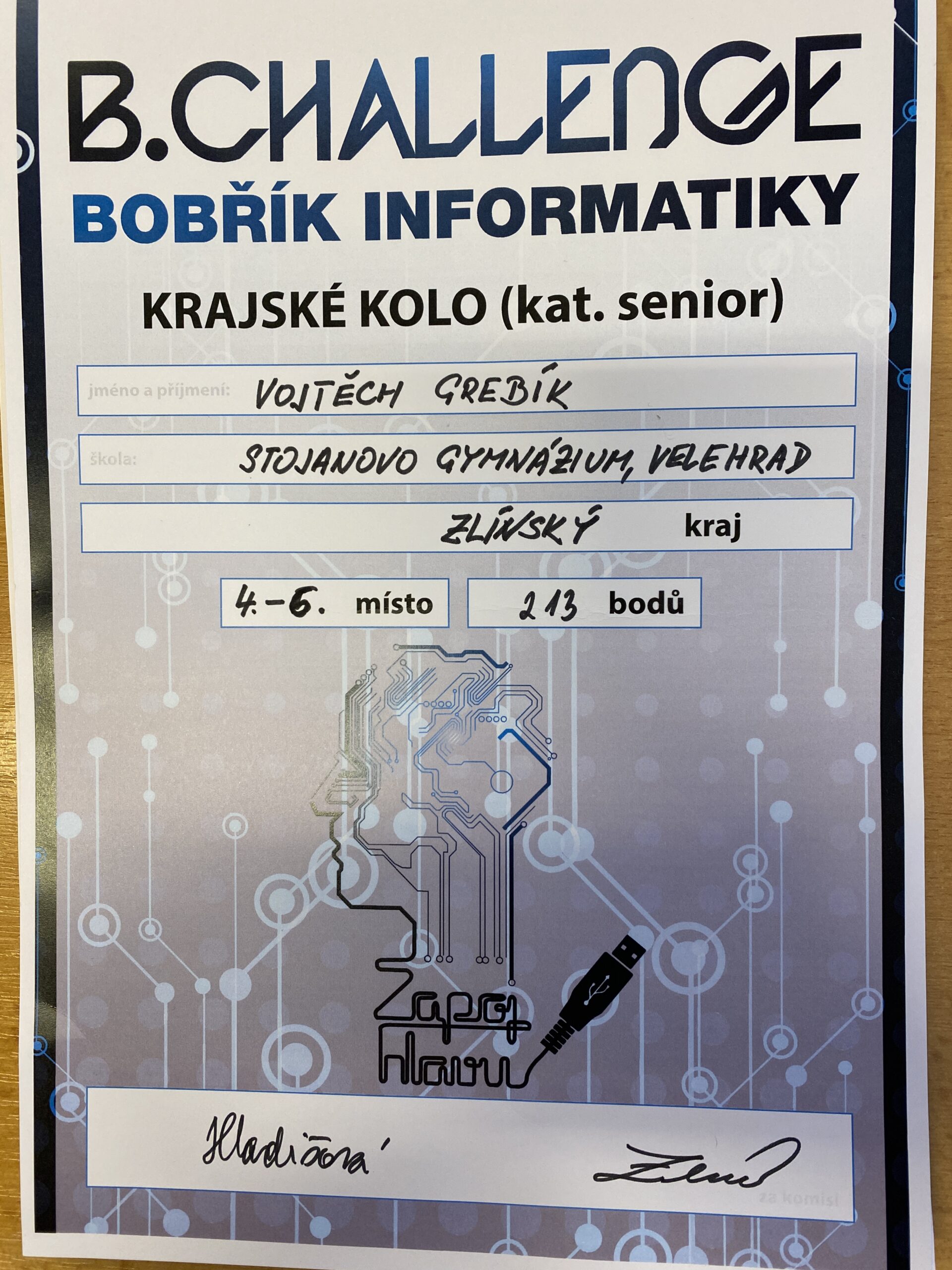Úspěch v Bobříku informatiky